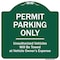Signmission Permit Parking Unauthorized Vehicles Heavy-Gauge Aluminum Sign, 18" x 18", GW-1818-9795 A-DES-GW-1818-9795 - alternate 1